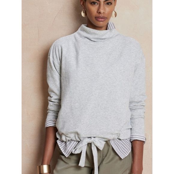 Banana Republic Tie-Waist Oversized Sweatshirt - Picture 9 of 11